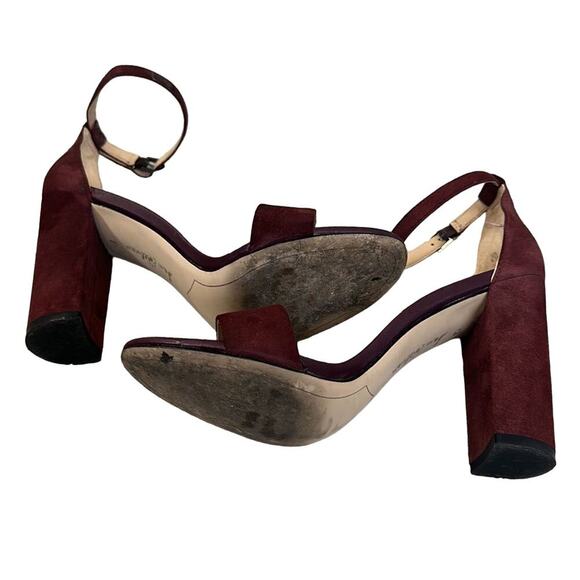 Sam Edelman - High Block Heel Sandal in Eggplant - Picture 4 of 6